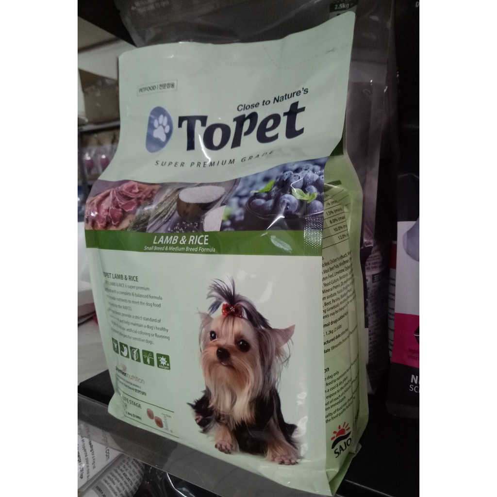 Jual Makanan Anjing Topet Lamb & Rice All Life Stage 1.2kg | Shopee ...