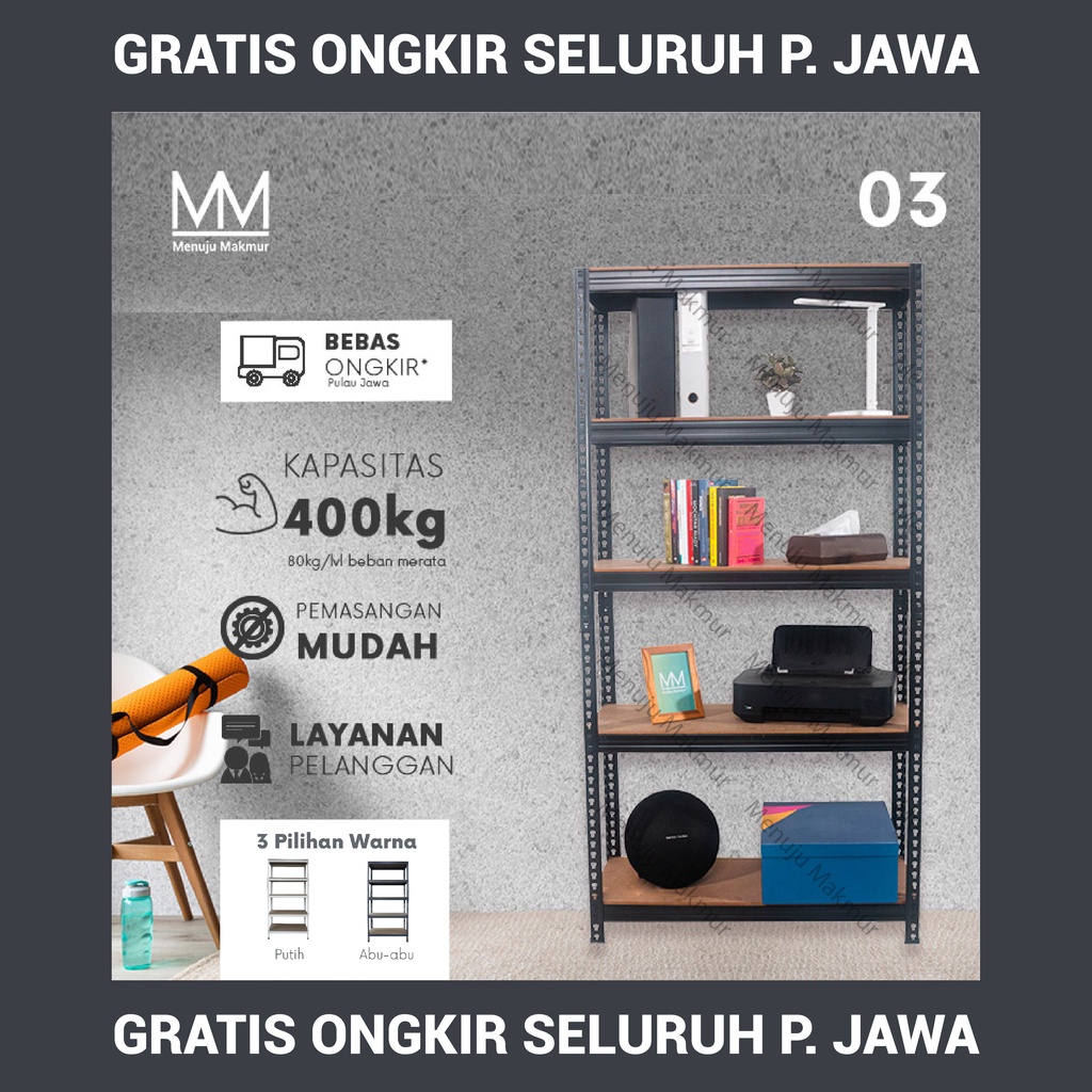 Jual Rak Besi Serbaguna Susun X X Cm Boltless Mdf Rak Besi