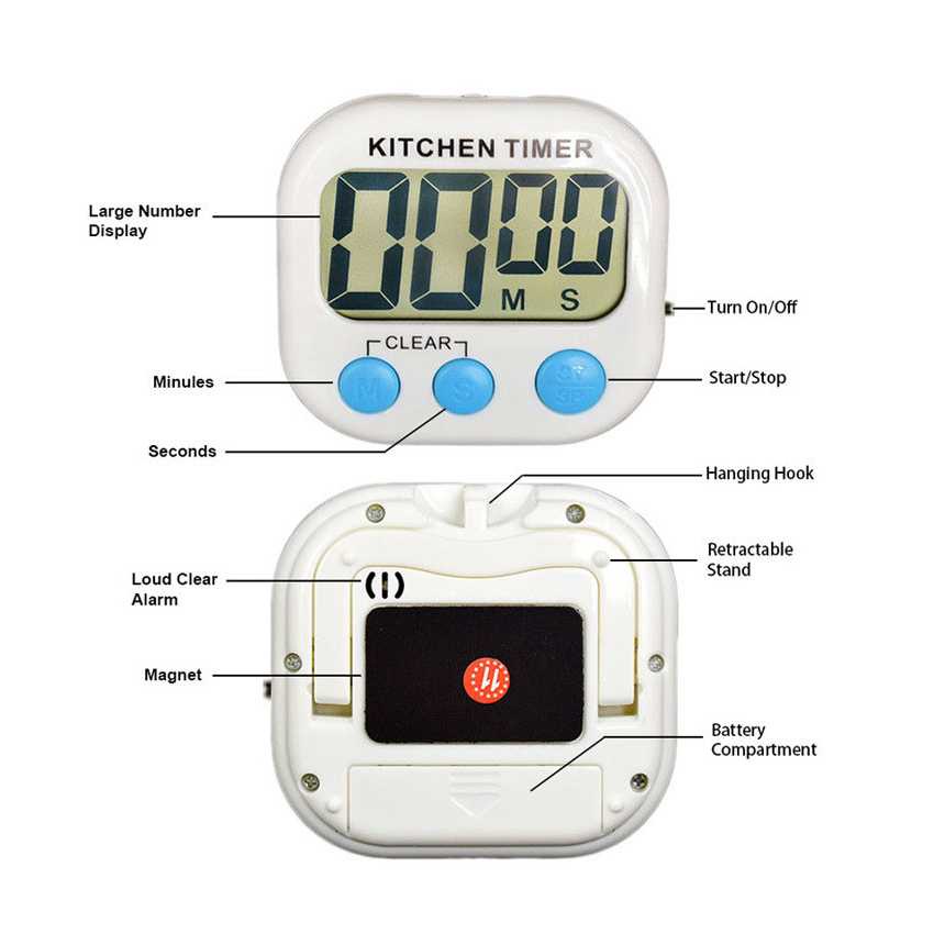 Jual Timer Masak Dapur LCD Kitchen Countdown Clock - JS-118 | Shopee ...