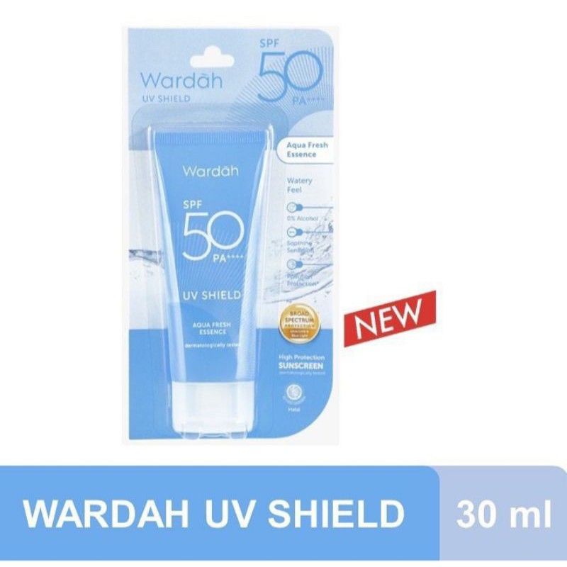 Jual WARDAH UV Shield SPF 50 PA++++ Aqua Fresh (BIRU) | Shopee Indonesia