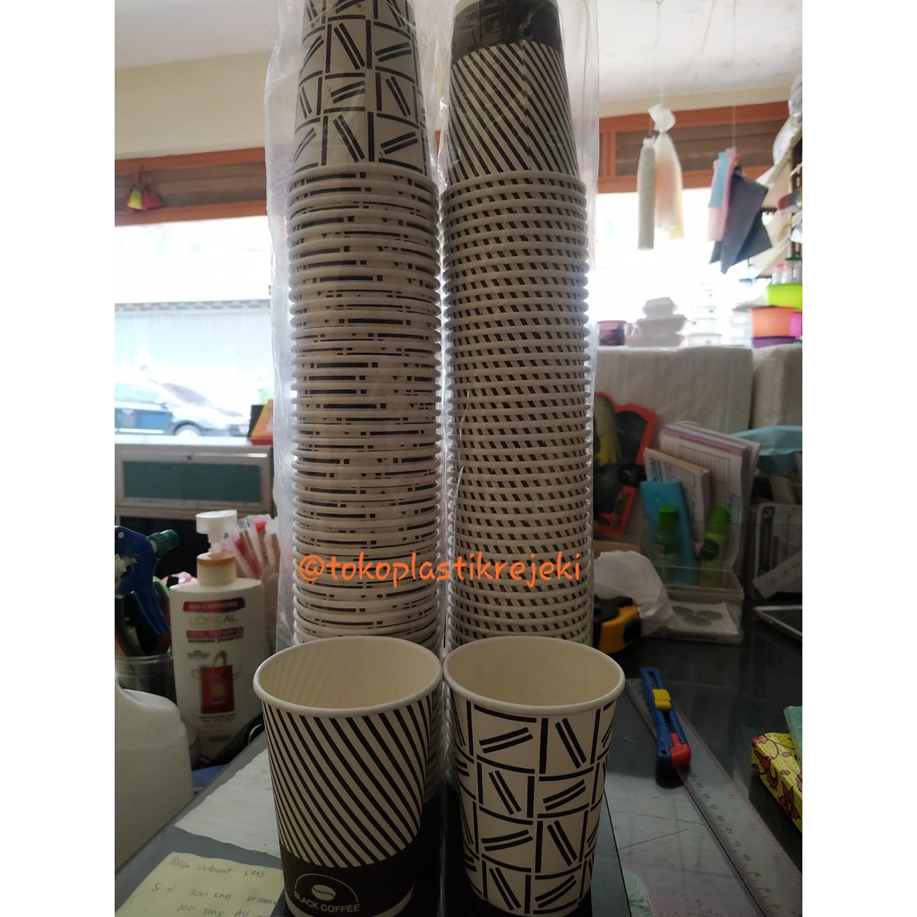 Jual Gelas Kertas/ paper cup/ gelas kopi 9oz | Shopee Indonesia