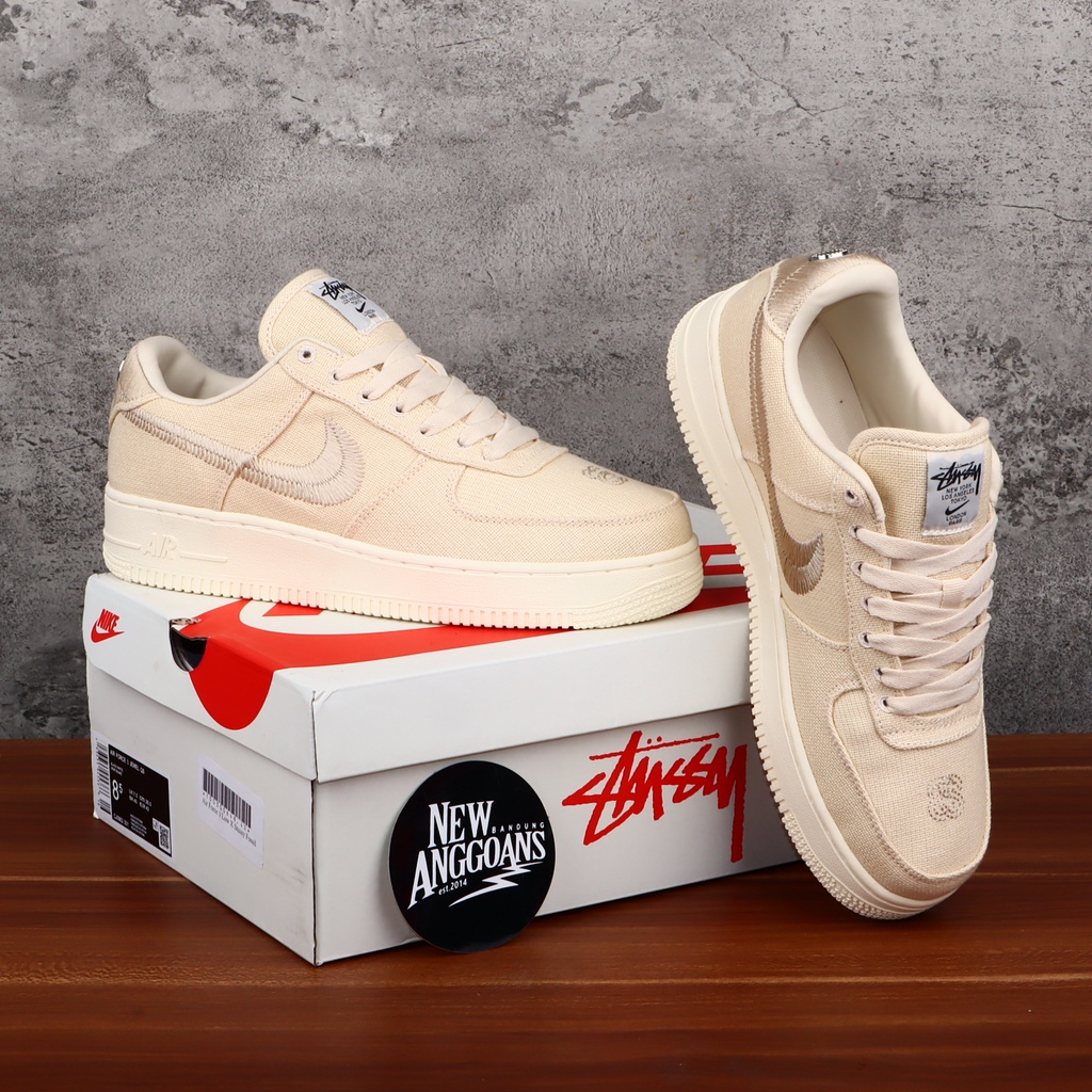 Jual SEPATU Nike X Stussy Air Force 1 AF1 Fossil Beige Low