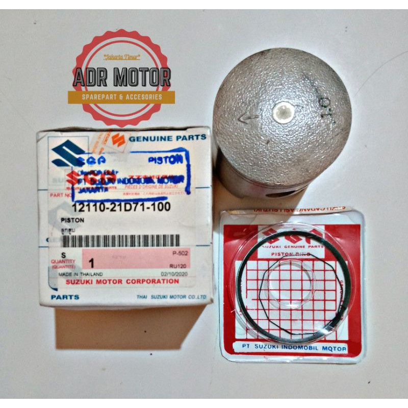 Jual piston dan ring seher satria 2 tak hiu lumba os 100 original sgp