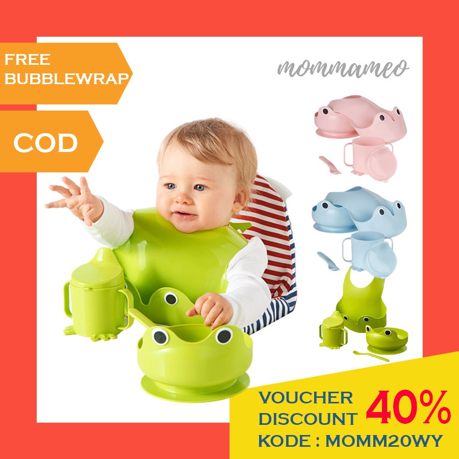 Jual 4Pcs Set Alat Makan Anak Bayi MPASI MATA IKEA Baby Eating Set