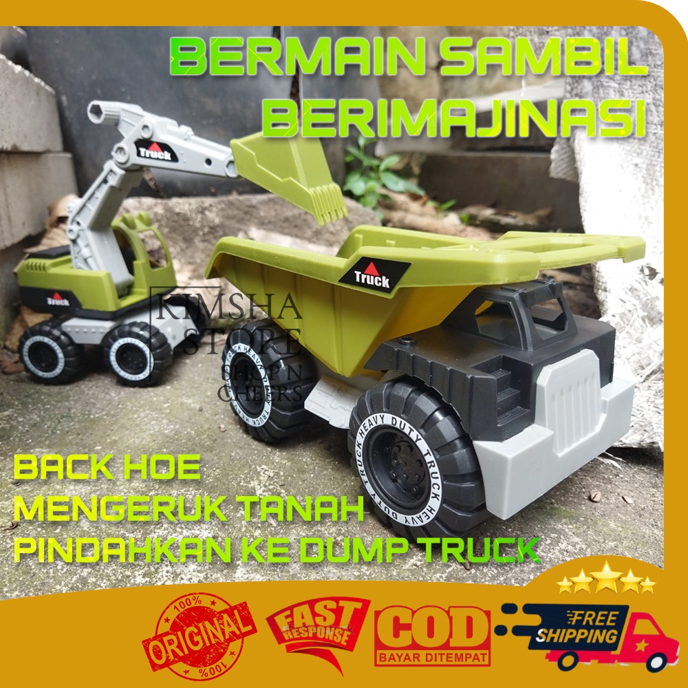 Jual Contruction Truck Mainan Anak Diecast Kendaraan Konstruksi Plastik ...