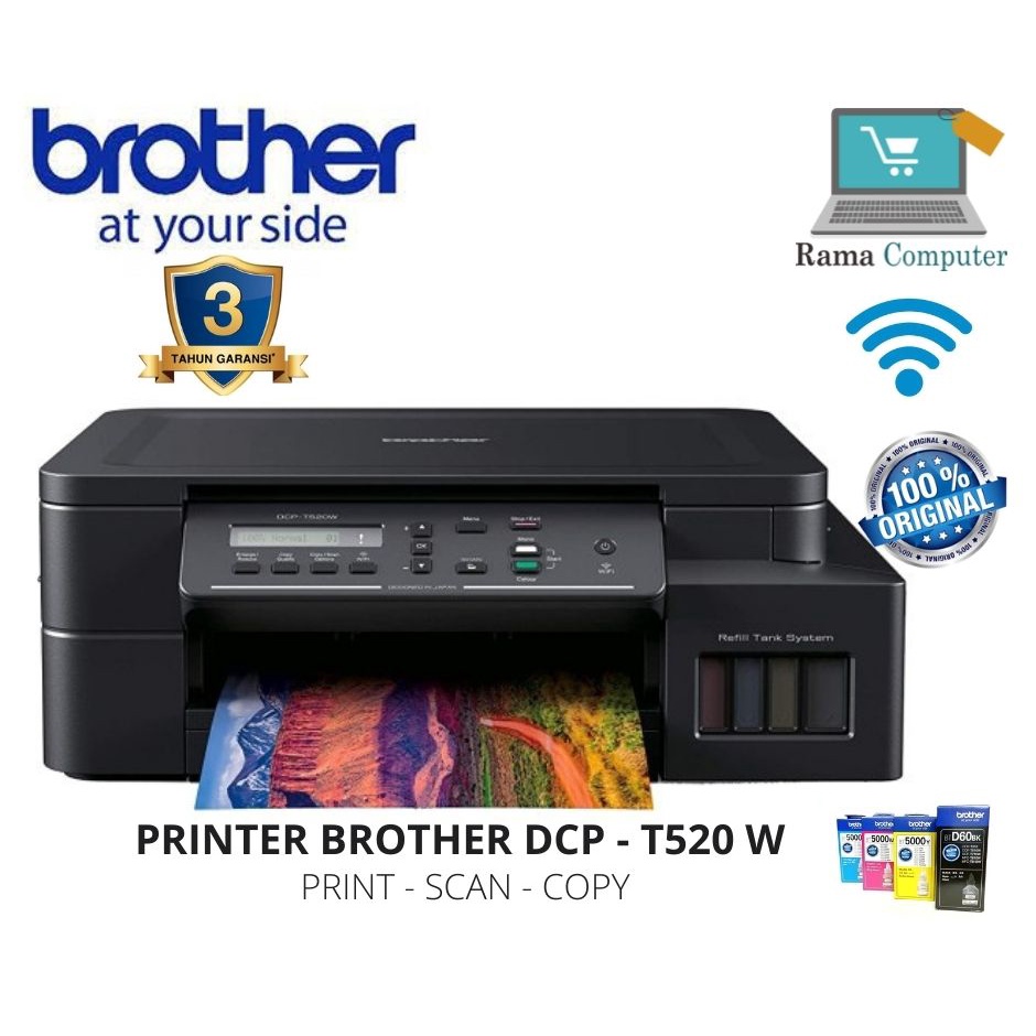 Jual Brother Printer Dcp T520w Dcp T520w Dcp T520 W T520 W Ink Tank Wirelass Shopee 8946