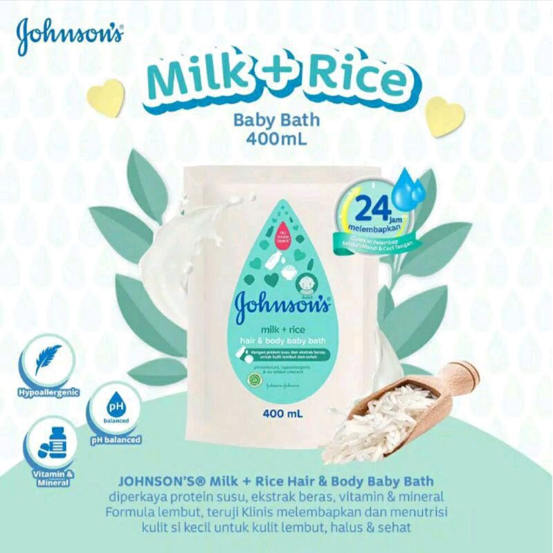 Jual Johnsons Milk&Rice 400ml Shopee Indonesia