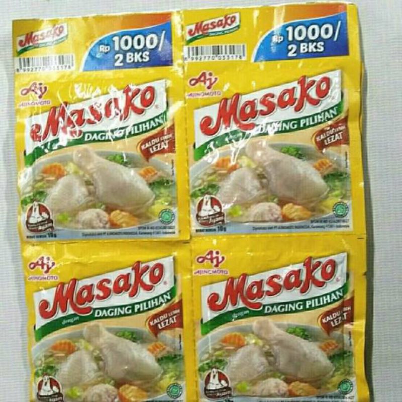 Jual MASAKO RASA AYAM DAN RASA SAPI 1 RENCENG ISI 12 PCS | Shopee Indonesia