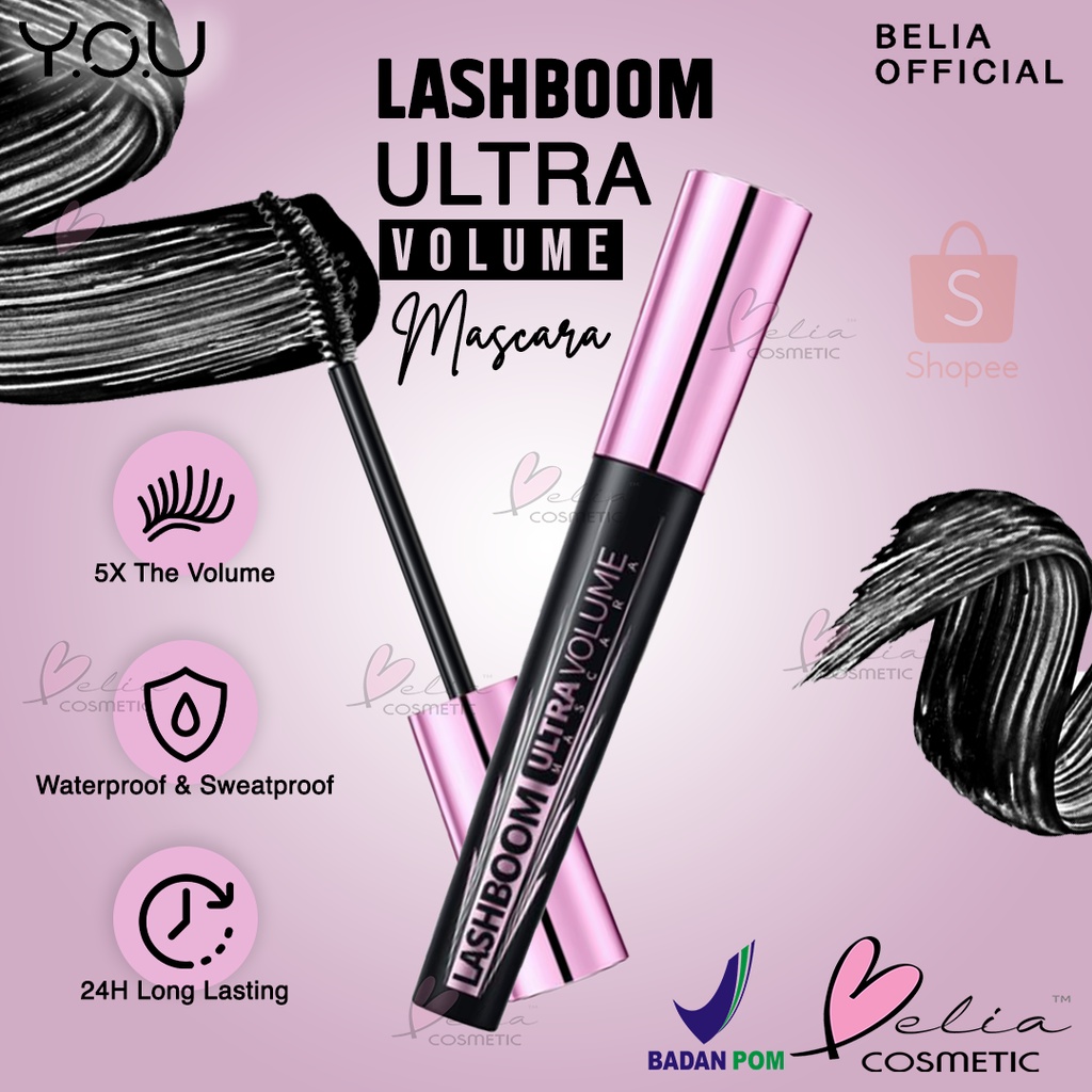 Jual BELIA YOU Lashboom Ultra Volume Mascara | Lash Boom | Waterproof ...