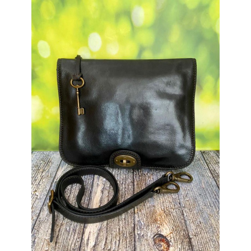 Tas Fossil preloved Black Hitam Sling bag