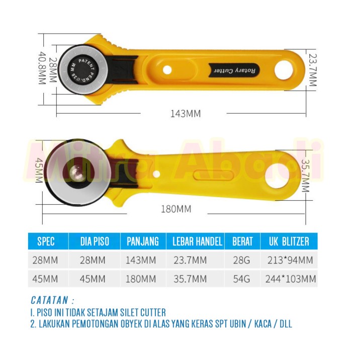 Jual Rotary Cutter / Pisau Putar Pemotong Kain | Shopee Indonesia
