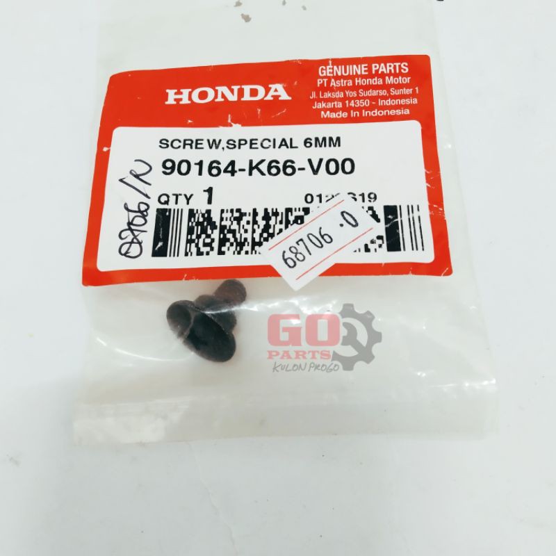 Jual 90164-K66-V00 Screw Special 6 mm Baut Tutup Jalu Stang Honda NEW ...
