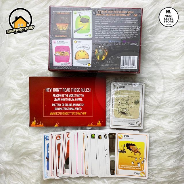 Jual Exploding Kittens Board Games Basic Deck English Games Kitten Card ...