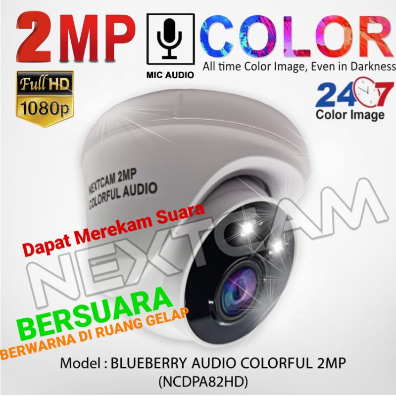 Jual Kamera cctv color audio warna bersuara kamera indoor 2mp nextcam ...