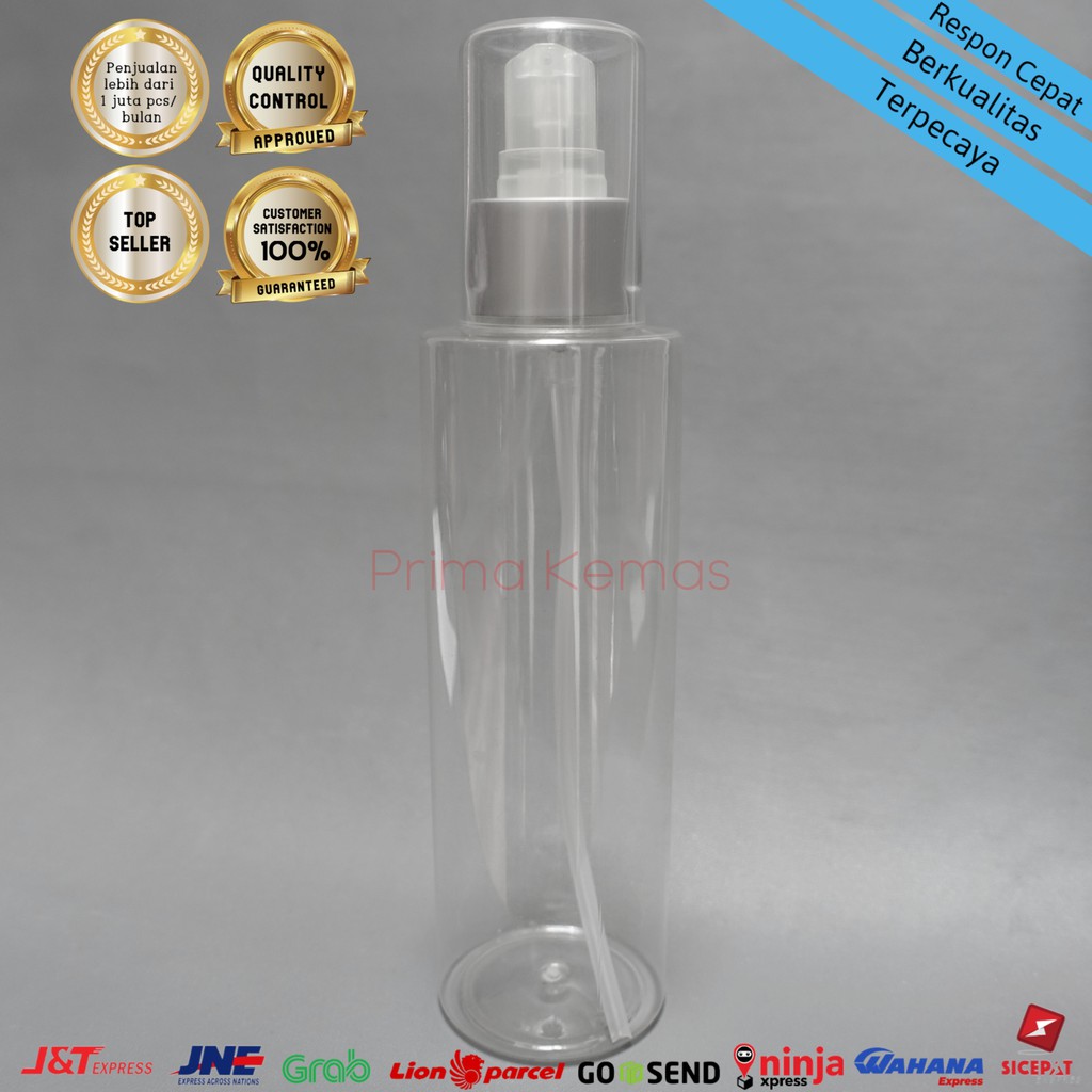 Jual Botol Pump Treatment 200 ml - botol kosmetik - botol skincare Pet ...