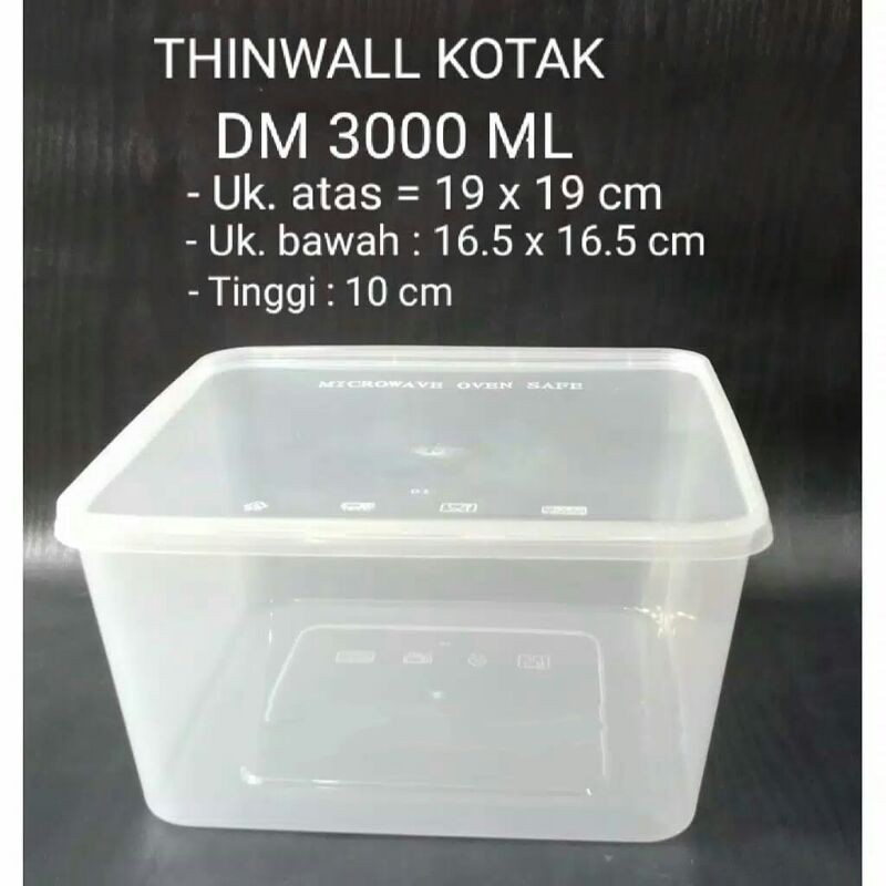 Jual Thinwall Kotak Ml Sq Food Container Box Tempat Makan Plastik