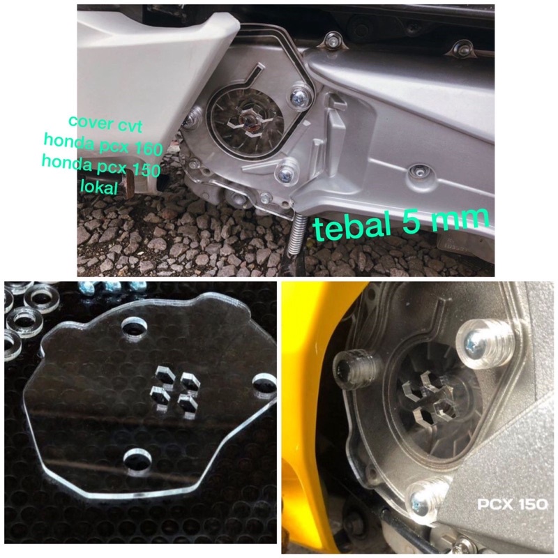 Jual cover cvt honda pcx 150 lokal all new pxc 160 cover filter acrelic ...
