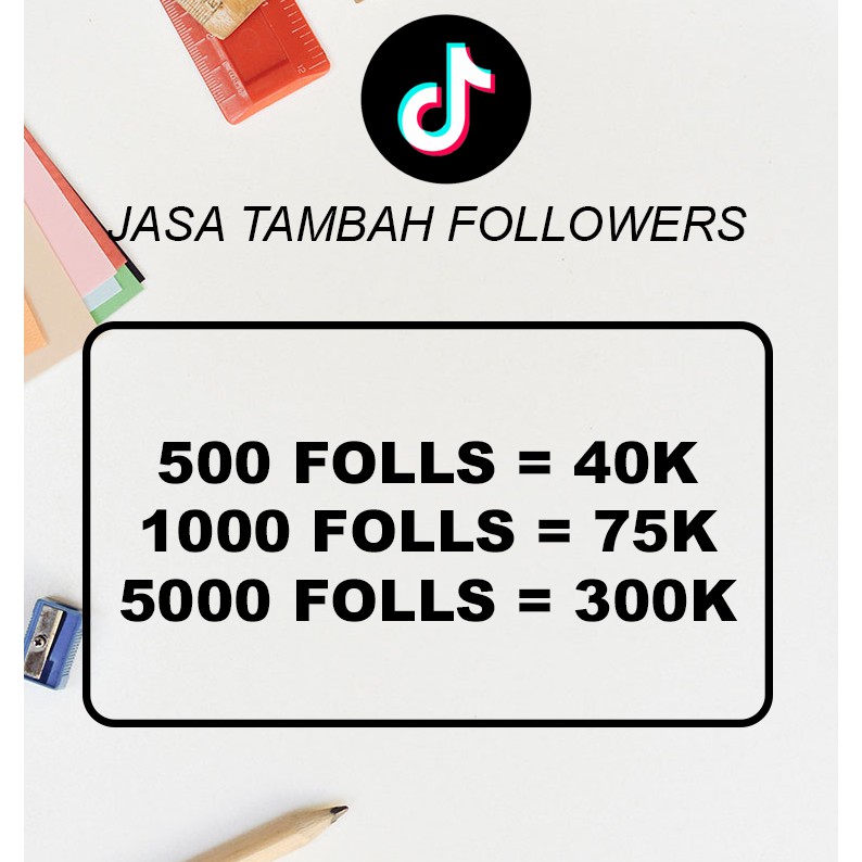 Jual Jasa Tambah Followers TikTok Shopee Indonesia