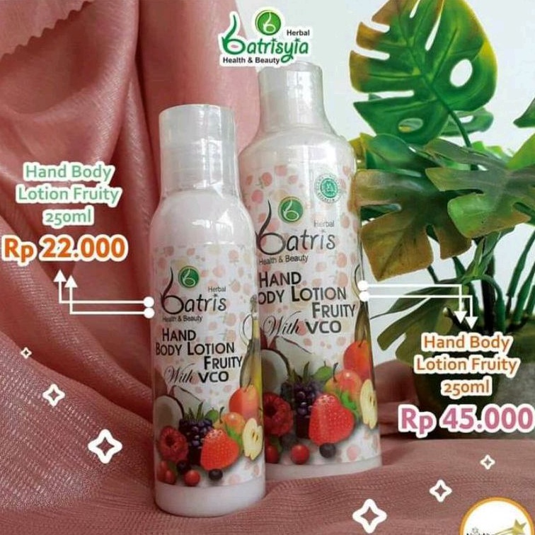 Jual Body Lotion Fruity with VCO Batrisyia Herbal / Hand Body