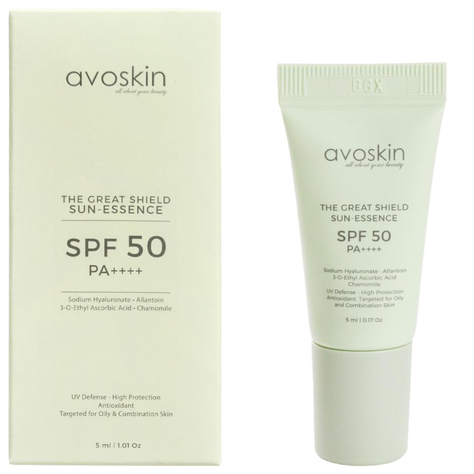 Jual AVOSKIN The Great Shield Sun-Essence SPF 50 PA++++ (5 Ml) | Shopee ...