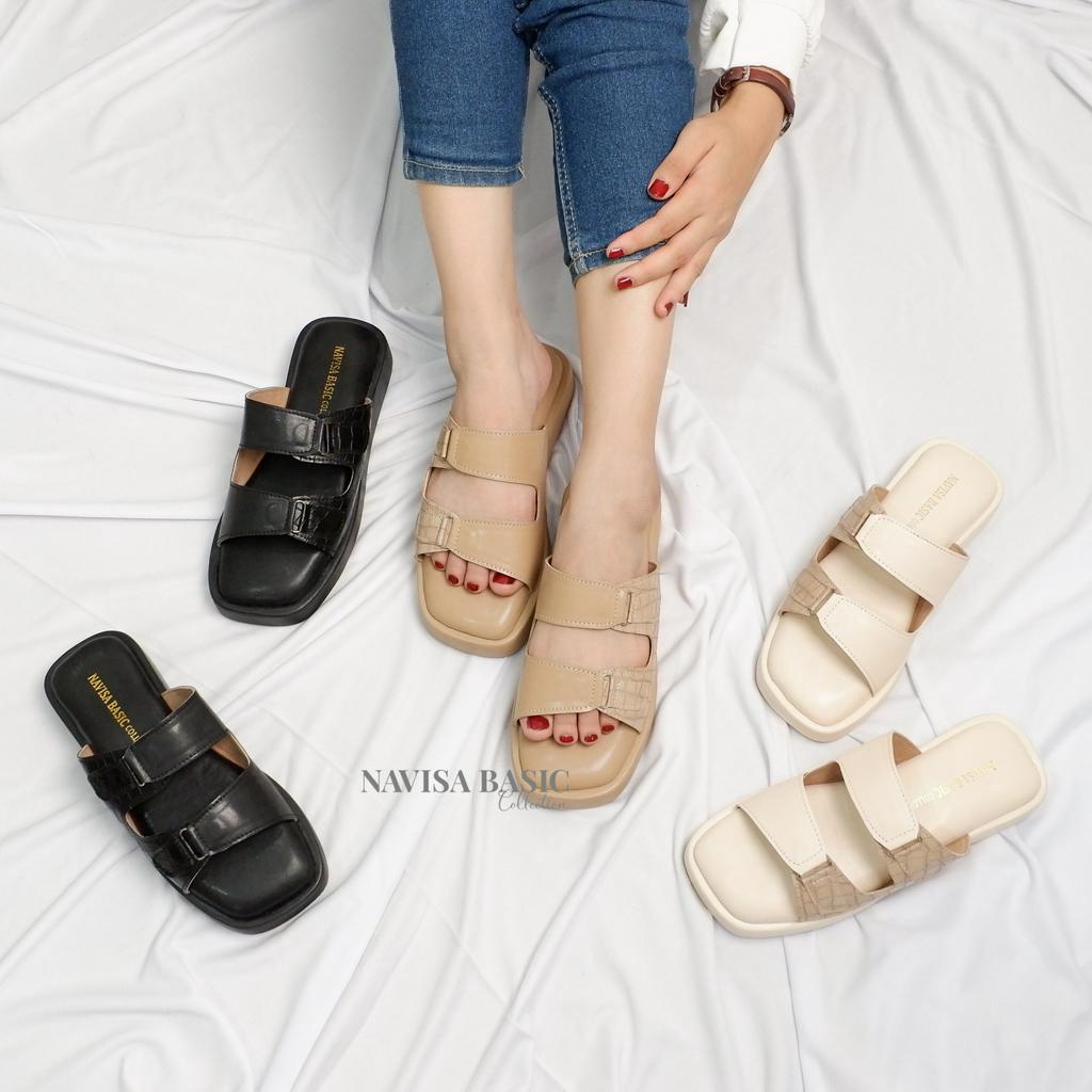 Jual Sandal Wanita Korean Empuk Sandal Puffy Plaform Navisa basic ...