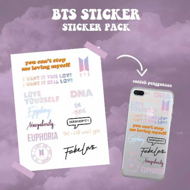 Jual [READY] ST002 Sticker Pack KPOP BTS Love Yourself Version Murah ...