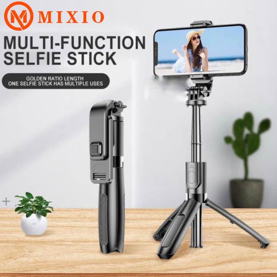 Jual MIXIO L02 Selfie Stick Tongsis Tripod 4 in 1 with Wireless Remote