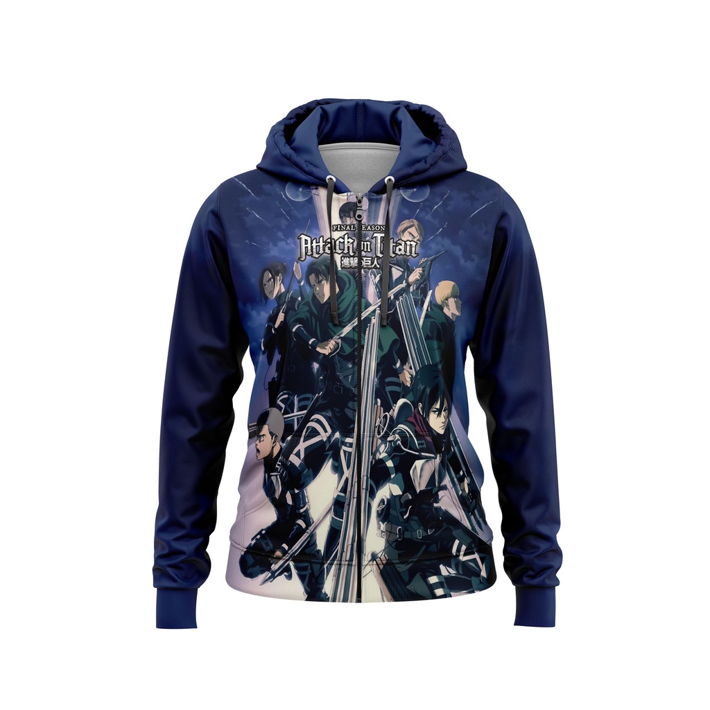 Jual Jaket Hoodie Wanita Animasi Jepang Anime Attack On Titan 01 Full