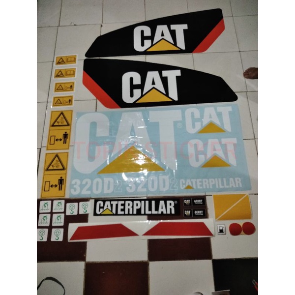 Jual Stiker Excavator Caterpillar Cat 320d2 Stiker Alat Berat Shopee Indonesia 7922