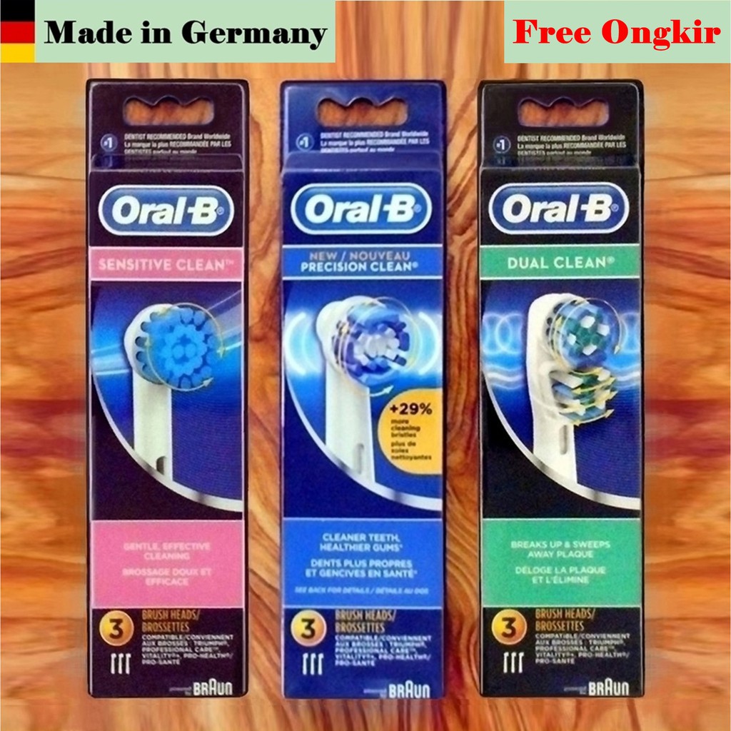 Jual ORIGINAL Oral B Braun Kepala Sikat Gigi (SENSITIVE-PRECISION-DUAL ...