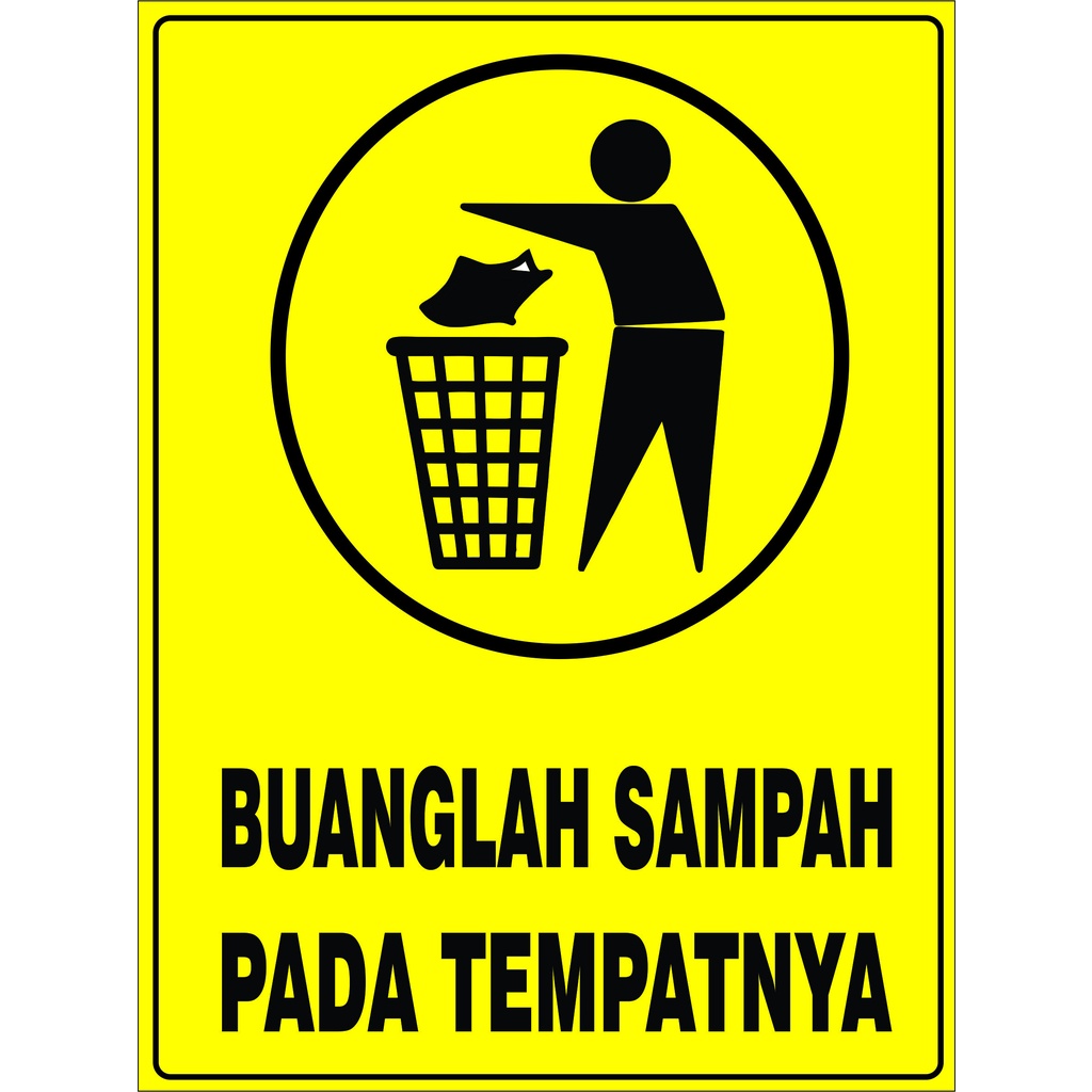 Jual Stiker Buang Sampah Pada Tempat Nya Kotak | Shopee Indonesia