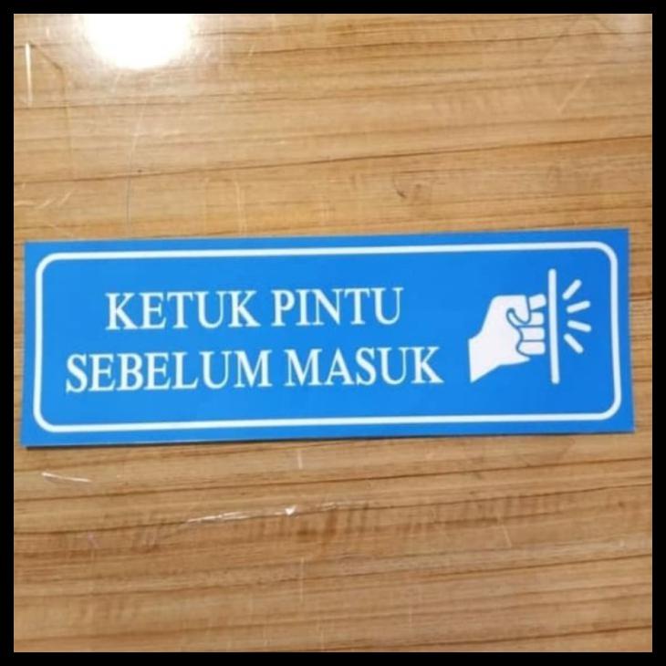 Jual Sign Stiker Ketuk Pintu Sebelum Masuk / Sticker Ketuk Pintu - Biru ...