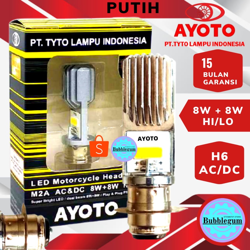 Jual [ORIGINAL AYOTO ] Lampu Led Motor AYOTO M2A H6 (putih) Untuk Matic ...