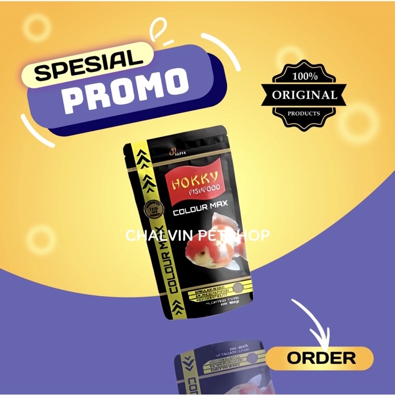 Jual PELLET IKAN KOKI HOKKY COLOR COLOUR MAX 100 GRAM | Shopee Indonesia