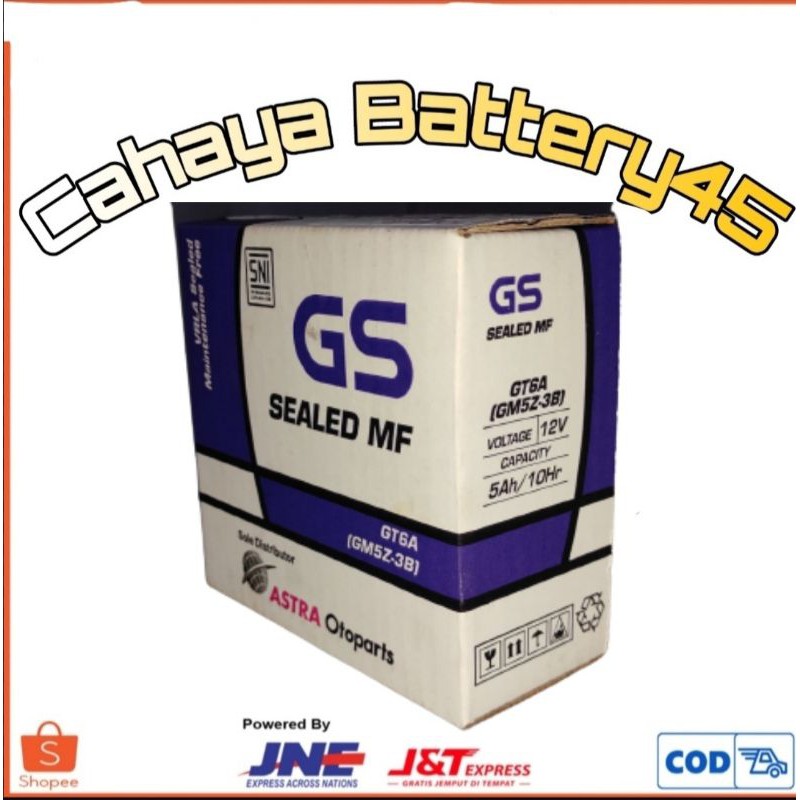 Jual AKI GS SEALED MF GT 6A (GM5Z-3B) | Shopee Indonesia