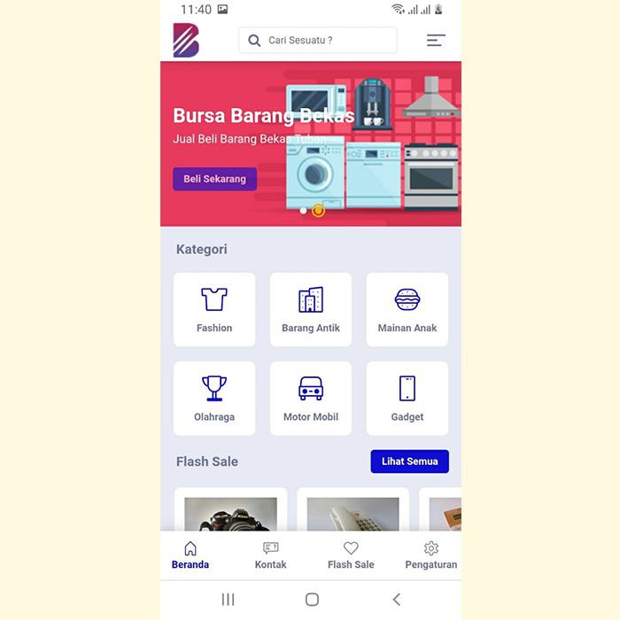 Aplikasi Bursa Barang Bekas Online