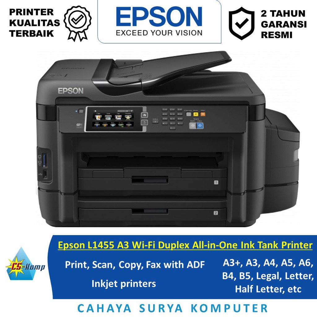 Jual Epson L1455 A3 Wi-Fi Duplex All-in-One Ink Tank Printer | Shopee ...