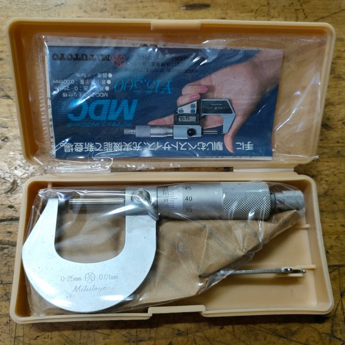 Jual MICROMETER MITUTOYO OUTSIDE 025MM RANGE 0.01MM ORIGINAL MADE IN