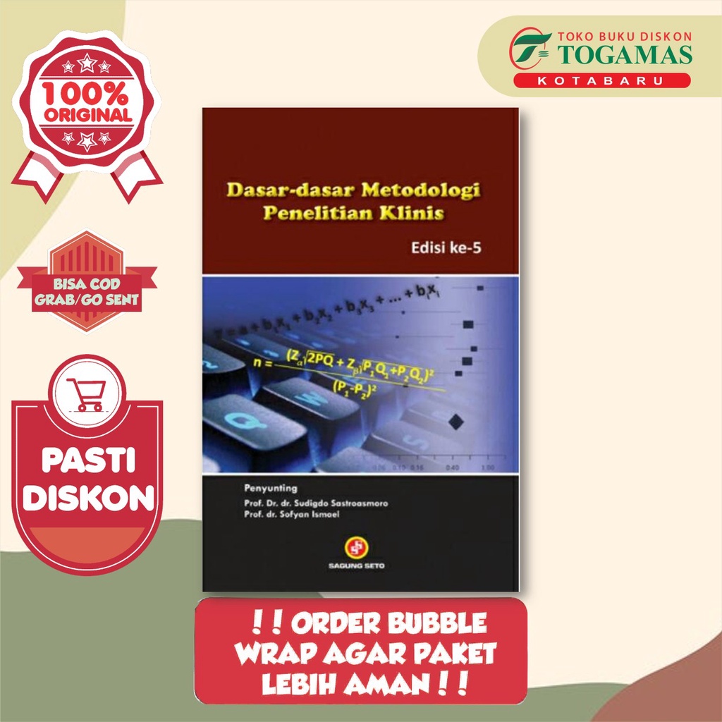 Jual KEDOK - DASAR-DASAR METODOLOGI PENELITIAN KLINIS EDISI KE-5 [HC ...