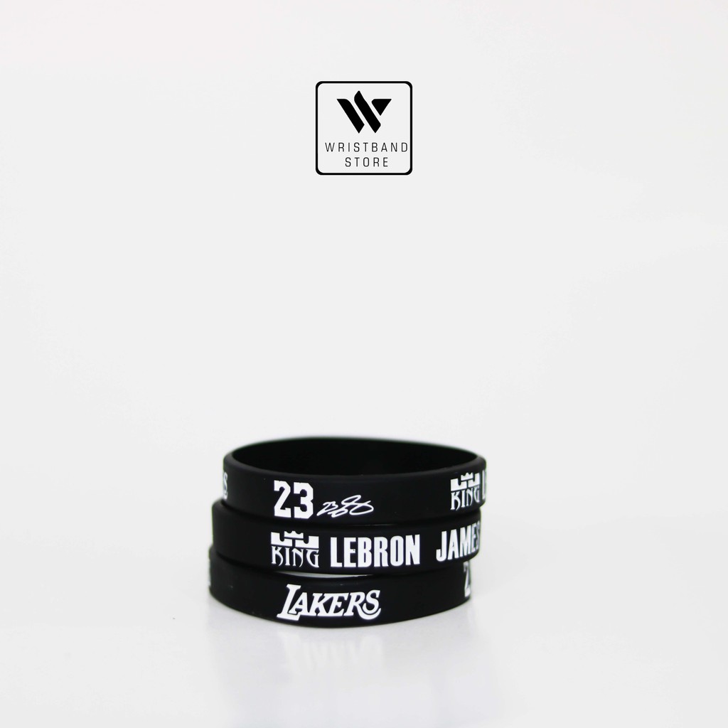 thumbnail image 2 of LeBron James Lakers Silicone Wristband Bracelet – Yellow, Purple, Black, White 2 of 6