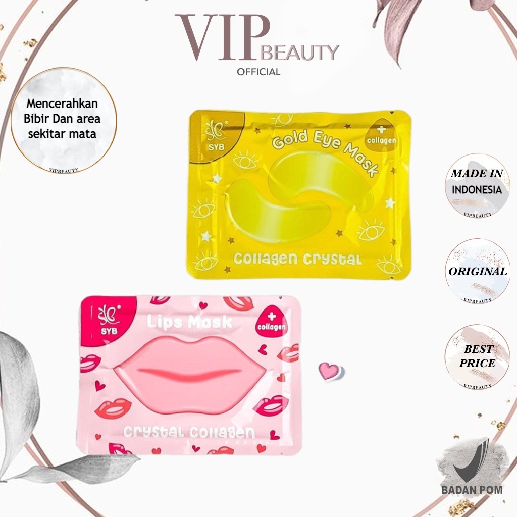 Jual Syb Crystal Collagen Lip Mask Gold Eye Mask Gr Shopee Indonesia