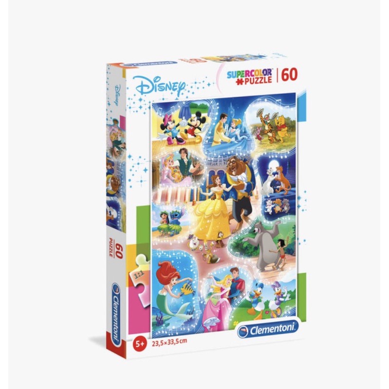 Jual Clementoni Puzzle 60 DISNEY PRINCESS Rapunzel Mickey Minnie Belle ...