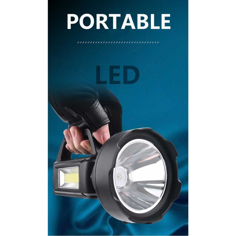 Jual Senter LED Rechargeable Super Terang Jarak Jauh LED+COB 1200mAh ...