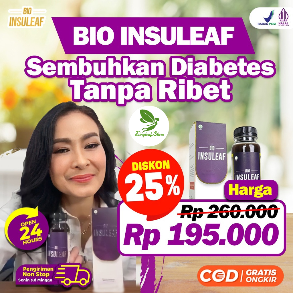 Jual Bio Insuleaf Herbal Alami Turunkan Gula Darah Kolesterol Dan