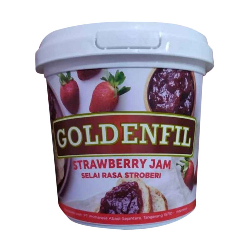 Jual Goldenfil Strawberry 1 kg pail / selai strawberry Jam filling ...