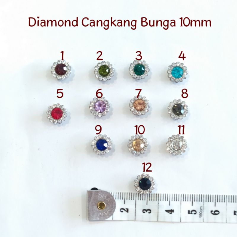 Jual Diamond Cangkang Bunga 10mm Isi 12 Pcs - Zalia Payet | Shopee ...