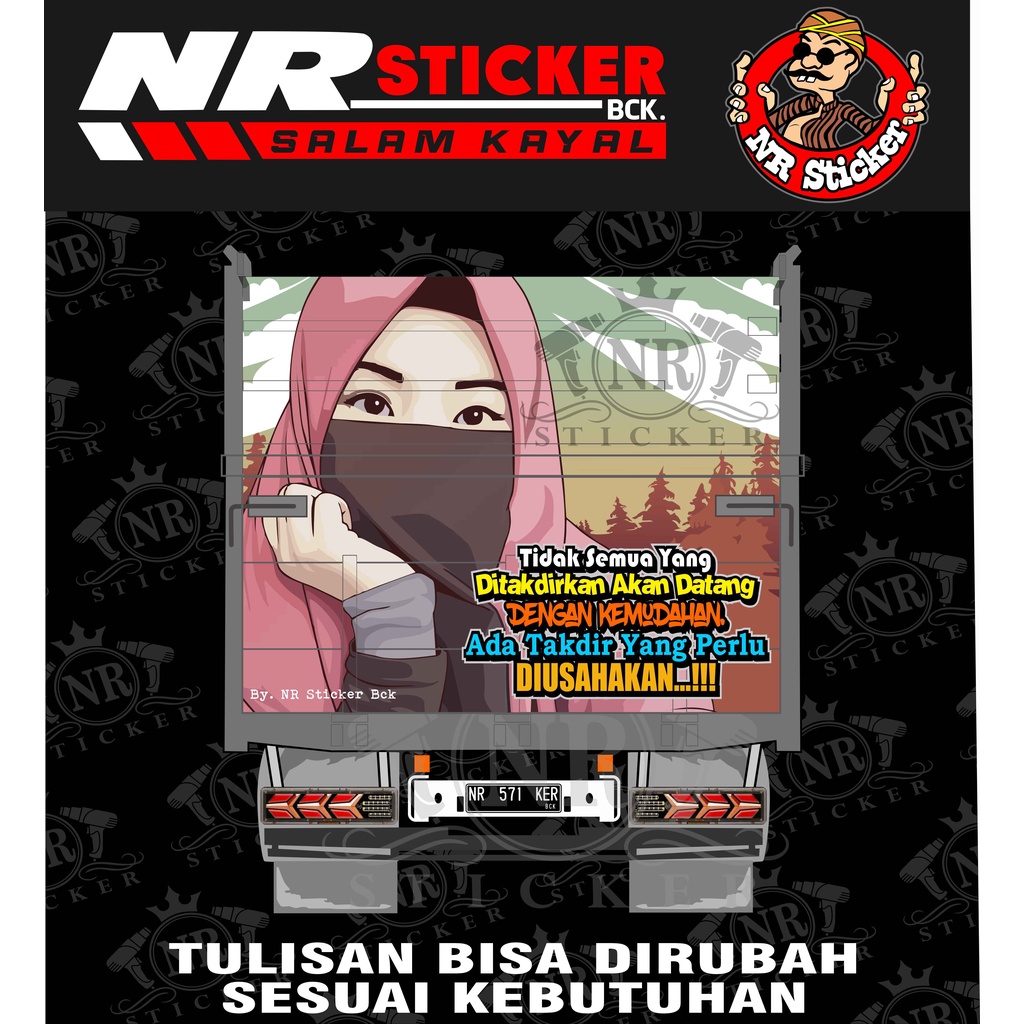 Jual Stiker Decal Bak Belakang Truk Stiker Pintu Belakang Shopee