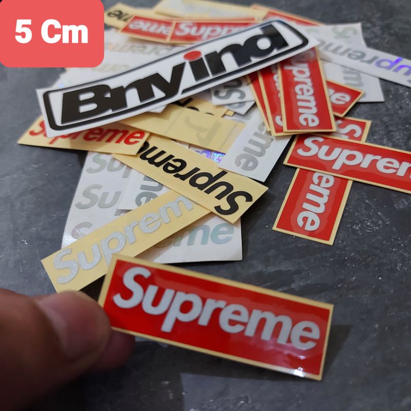 Jual STICKER SUPREME MINI KECIL 5 CM CUTTING Shopee Indonesia