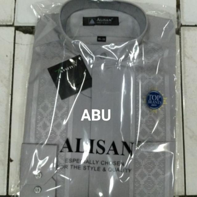 Jual Baju koko lengan panjang merek alisan Pakaian Muslim Pria