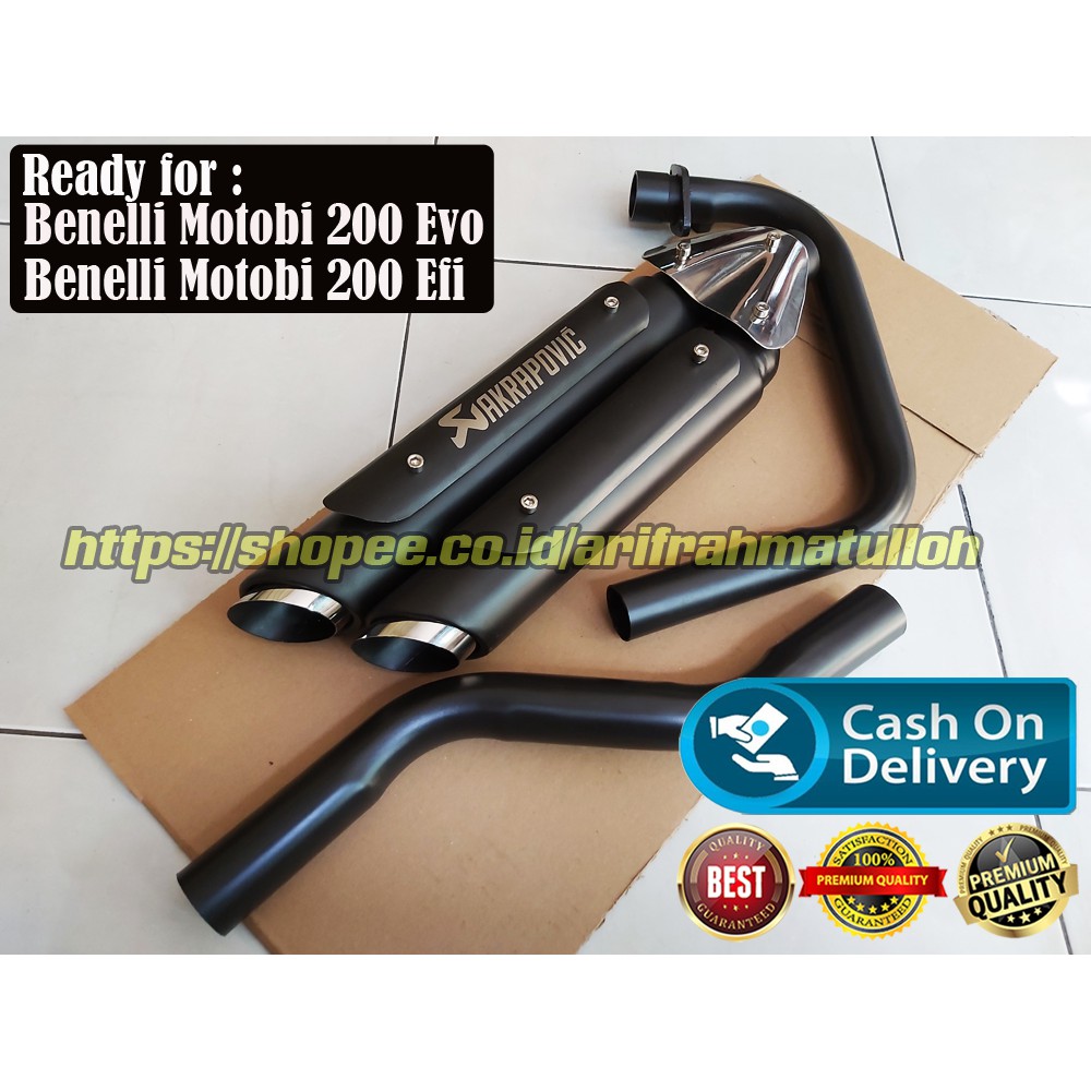 Jual Knalpot Benelli Motobi 200 Evo Efi Akrapovic Double Short ...